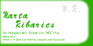 marta ribarics business card